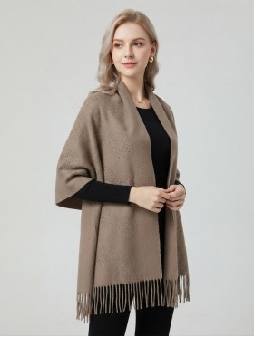 Cashmere Cape W/ Rhinestones